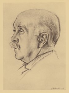 Portrett av Max Beerbohm (lito) av William (after) Rothenstein