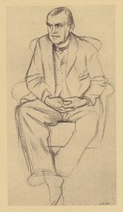 Portrett av Philip Wilson Steer (lito) av William (after) Rothenstein