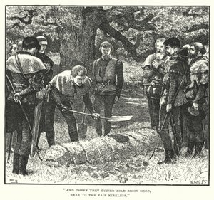 Robin Hoods død og begravelse (gravering)