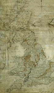 Kart over lag i England, Wales og en del av Skottland, gravert av John Cary, ca. 1802-3 (gravering) av William (after) Smith