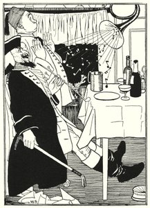 Illustrasjon for eventyrene til Baron Munchausen (gravering)