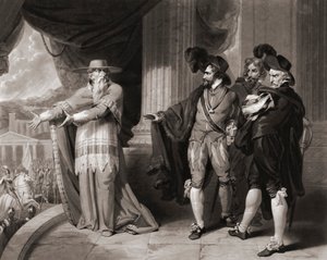 Francisco Jimenez de Cisneros svarer de adelige. (skrive ut) av William (after) Ward