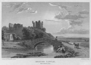 Brough Castle, Westmoreland (gravering) av William (after) Westall