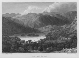 Great Rydal Lake (gravering) av William (after) Westall
