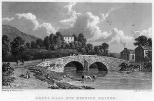Greta Hall og Keswick Bridge (gravering)