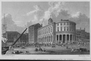 Guild-Hall eller Exchange, Newcastle on Tyne (gravering) av William (after) Westall