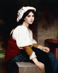Italiensk jente ved en fontene, 1870