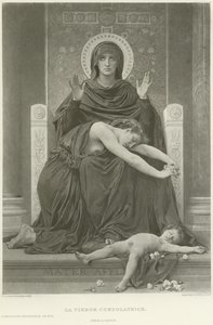 The Consoling Virgin (gravering) av William Adolphe Bouguereau