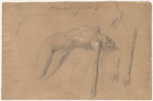 Liggende naken kvinne av William Adolphe Bouguereau