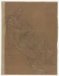 Jomfruen og barnet, andre halvdel av 1800-tallet. av William Adolphe Bouguereau