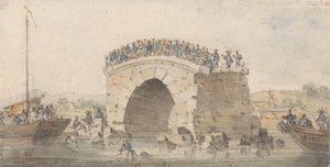 Rester av en bro ved San-Sien-Wey på Pei-Ho nær Tong-Tcheou, 15. august 1793 av William Alexander