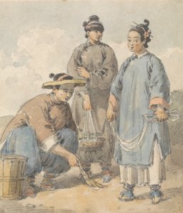 Tre kinesiske gateselgere av William Alexander