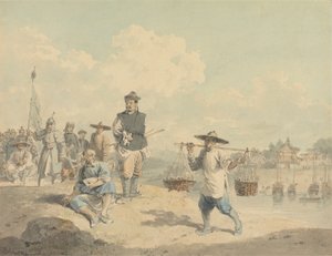 Utsikt i provinsen Kiang-nan, Kina, hentet fra naturen av William Alexander