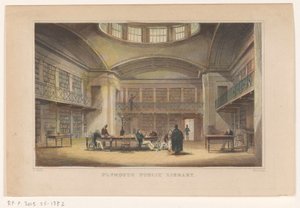 Bibliotheek van Plymouth Plymouth Public Library (tittel på objekt) av William Alexander Le Petit