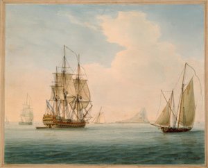 British Man-of-War / akvarell av W. Anderson, 1804 av William Anderson