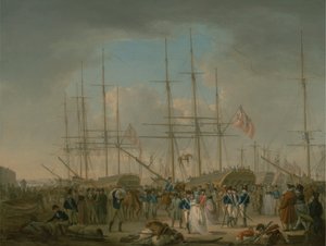 Husarer går om bord i Deptford av William Anderson