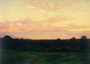 Evening, Somerset Valley, Pennsylvania, ca. 1898 (olje på lerret) av William Anderson Coffin