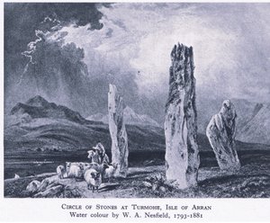Sirkel av steiner ved Turmore, Isle of Arran, 1945