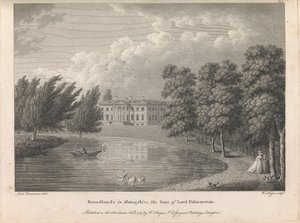 Broadlands i Hampshire, setet til Lord Palmerston (utgitt av W. Angus), plate 1; side 42 (bind 1)