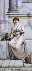 A Roman Fruitseller (akvarell på papir) av William Anstey Dollond