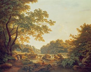 Figurer ved et overløp ved elven Clodiagh ved Charleville Forest, County Offaly, 1801