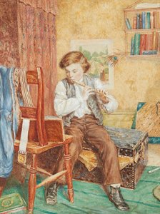Den unge musikeren (akvarell) av William B. Bunney