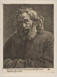 Gammel mann med langt skjegg, 1761.