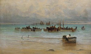 Laster fisk ved lavvann, St. Ives
