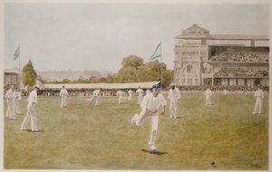 Cricket på Lords av William Barnes (after) Wollen
