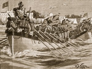De britiske troppenes avgang fra Alexandria, 1807, illustrasjon fra 