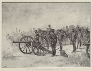 Åpning av Imperial Institute, Royal Horse Artillery avfyrer en salutt i Hyde Park