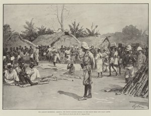 Ashanti-ekspedisjonen, Akroful, den andre stoppestasjonen på mars fra Cape Coast Castle av William Barnes Wollen