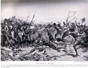 Slaget ved Abu Klea, 17. januar 1885, illustrasjon fra 