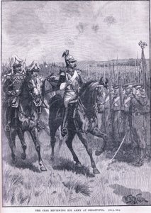Tsaren gjennomgikk hæren sin ved Sebastopol 1856 e.Kr av William Barnes Wollen