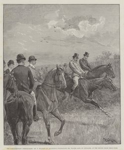 Den parlamentariske hindring, Mr F Mildmay på diskresjon som overhaler Walter Long på Crusader, ved det andre gjerdet hjemmefra av William Barnes Wollen