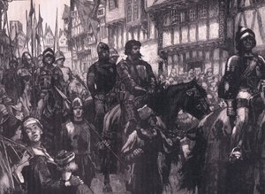 Wallace på vei til Westminster Hall AD 1304 av William Barnes Wollen