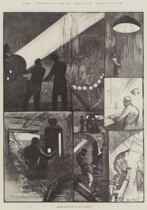 Den internasjonale helseutstillingen, bak kulissene ved fontenene av William Bazett Murray