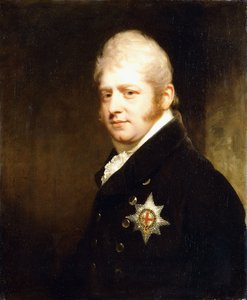 Portrett av prins Adolphus Frederick, hertugen av Cambridge, bystelengde iført Star of the Garter, 1808