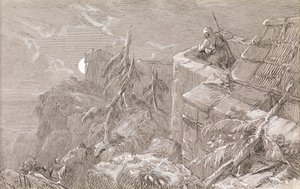 Storming the Castle (penn og blekk med kroppsfarge) av William Bell Scott