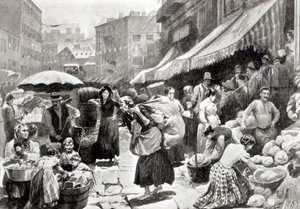 Mulberry Bend Italian Colony i New York, illustrasjon i 