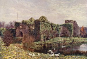 Allington Castle (fargelitografi) av William Biscombe Gardner