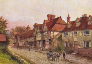 Chiddingstone fra hjørnet av kirkegården, 1907 av William Biscombe Gardner