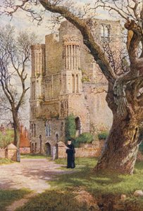 Malling Abbey (fargelitografi) av William Biscombe Gardner