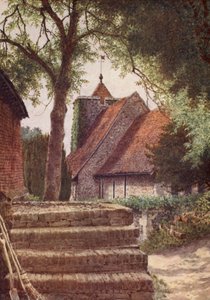 St. Martins kirke, Canterbury (fargelitografi) av William Biscombe Gardner