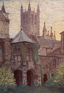 Dåpskapellet, Canterbury-katedralen (fargelitografi) av William Biscombe Gardner