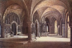 Kapellet «Vår Frue» i Undercroft, Canterbury-katedralen (fargelitografi) av William Biscombe Gardner