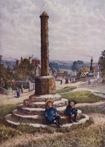 The Old Cross, Great Longstone (farge litho)