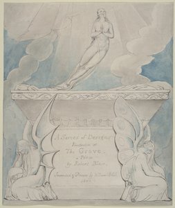 En tittelside for "The Grave" av William Blake