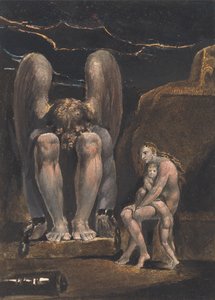 Albions engel, frontispis, plate 1 av William Blake