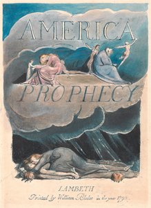 Amerika. En profeti, plate 2, tittelside av William Blake